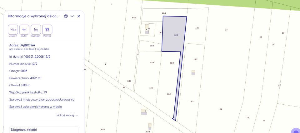 Działka rolna 98-113 Dąbrowa