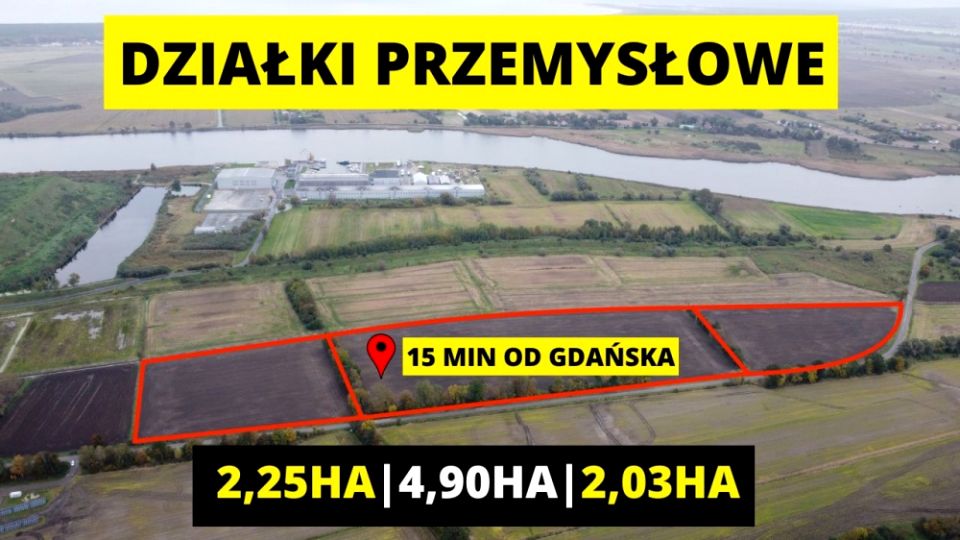 Działka przemysłowa Wiślinka