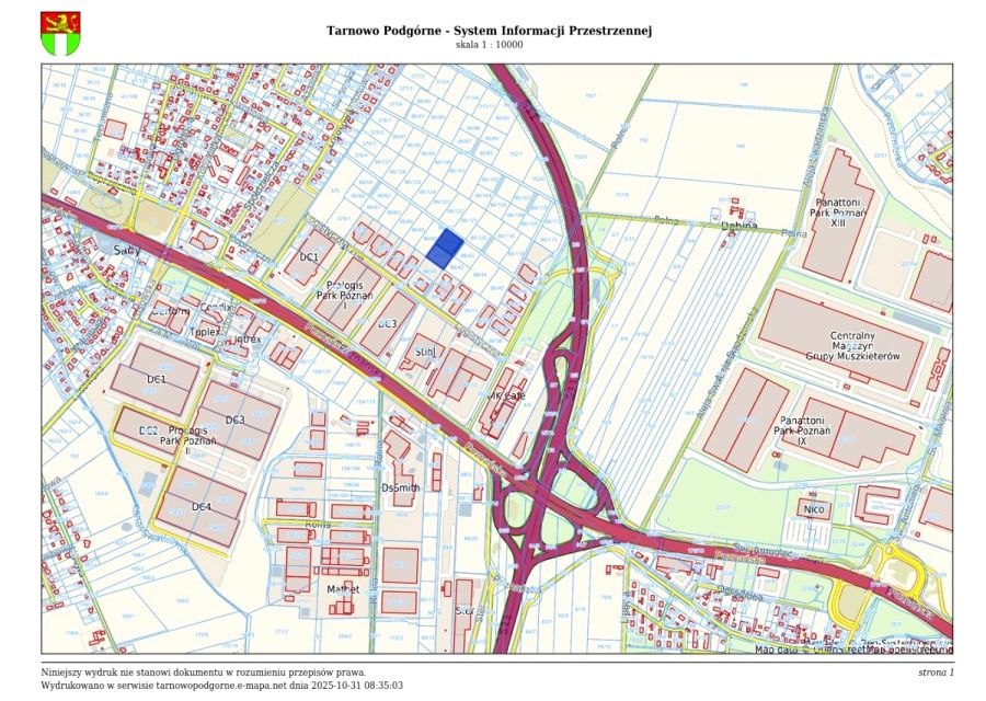 Działka inwestycyjna Sady