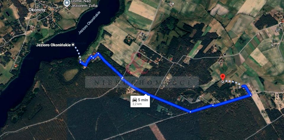 Działka budowlana Okoniny Nadjeziorne