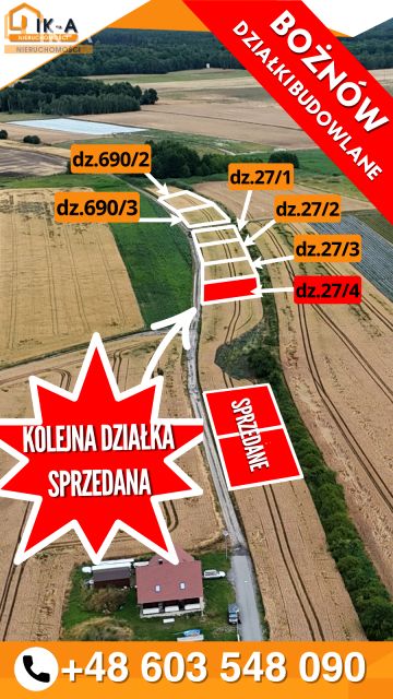 Działka budowlana Bożnów