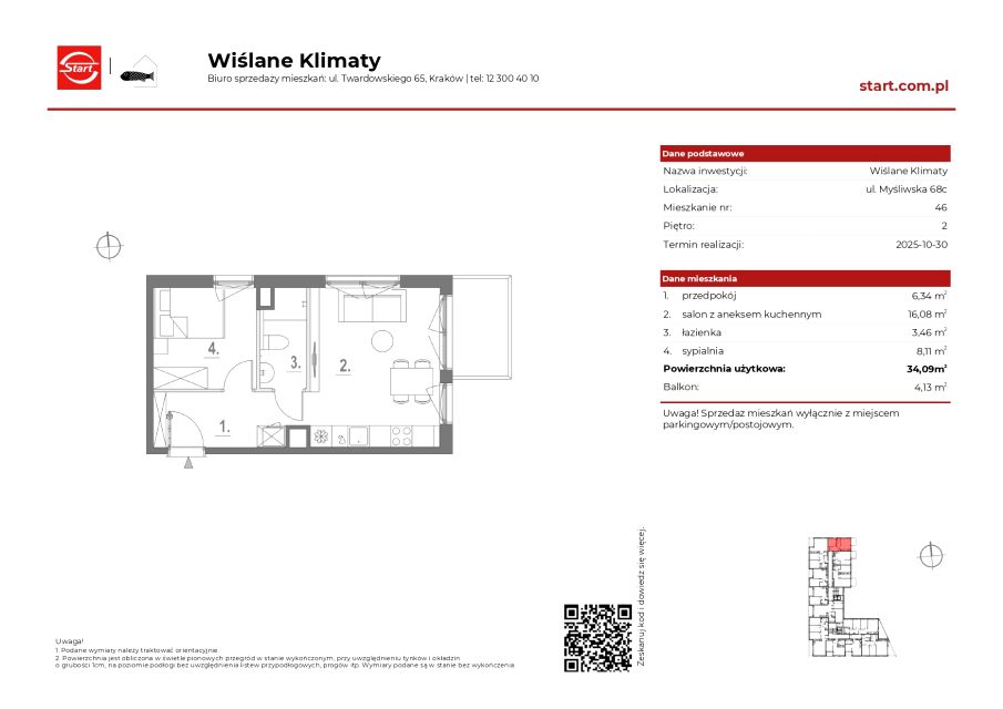Mieszkanie Płaszów, ul. Myśliwska 68C