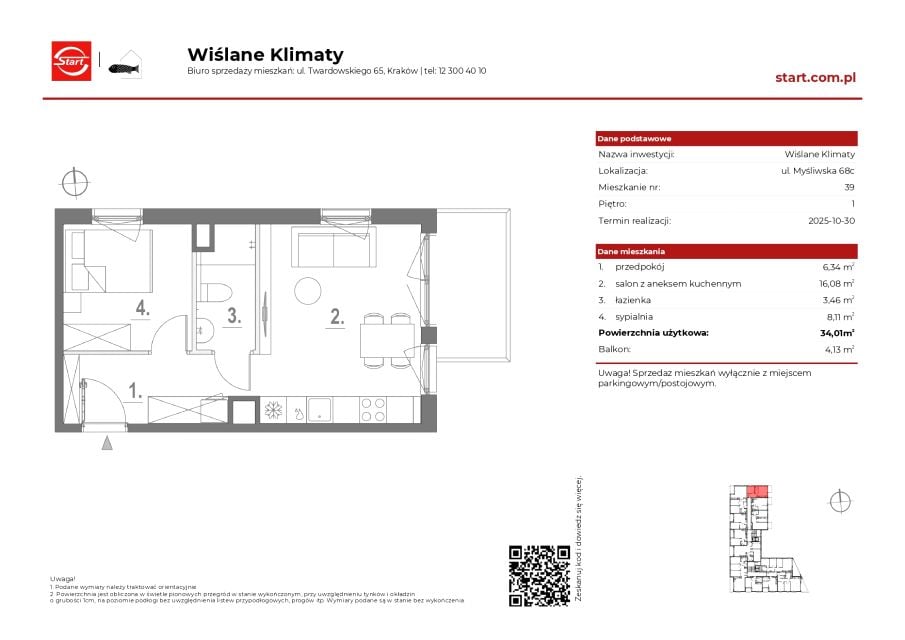 Mieszkanie Płaszów, ul. Myśliwska 68C