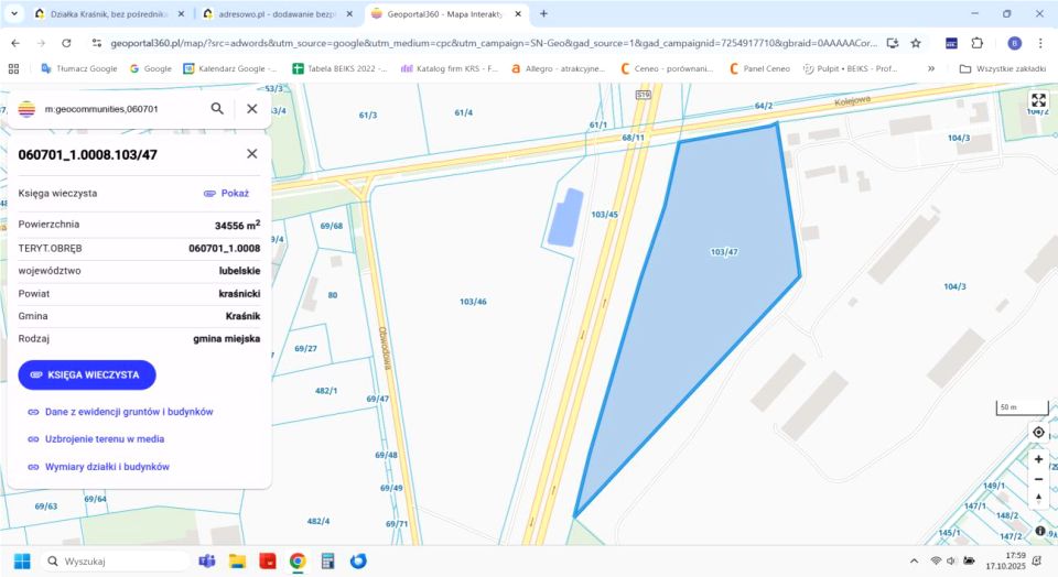 Działka inwestycyjna Kraśnik