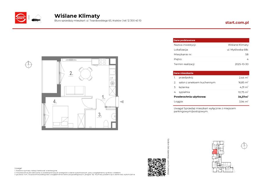 Mieszkanie Płaszów, ul. Myśliwska 68C