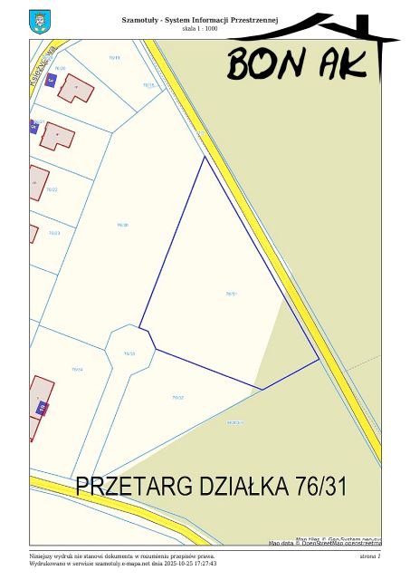 Działka przemysłowa Lipnica