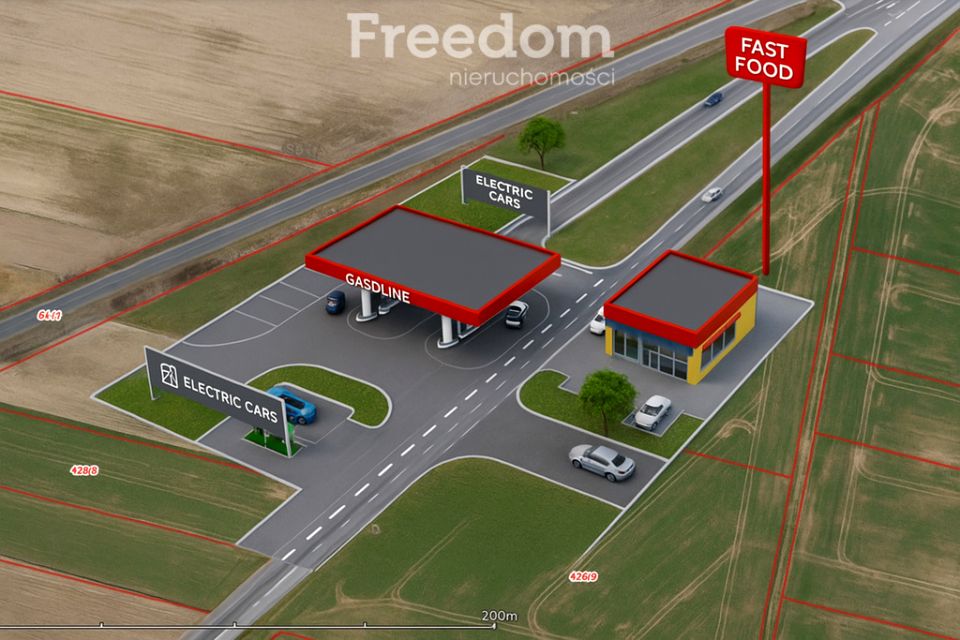 Działka usługowa Grabin