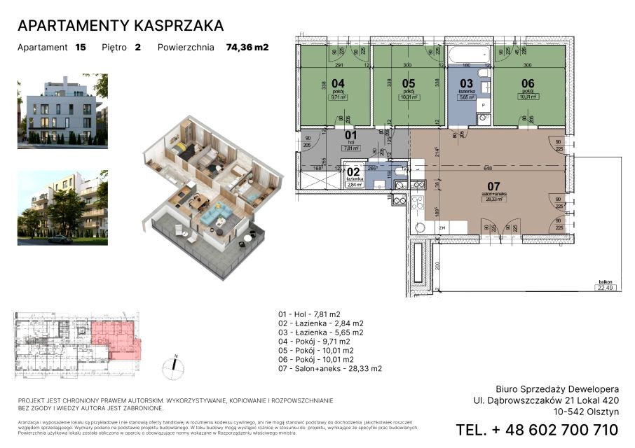 Mieszkanie Kościuszki, ul. Kasprzaka 1