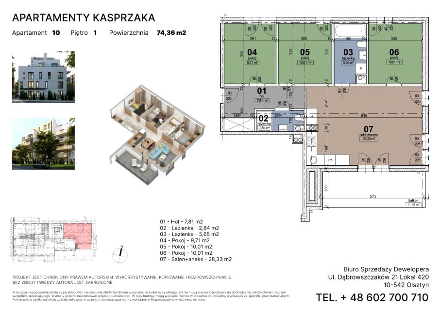 Mieszkanie Kościuszki, ul. Kasprzaka 1