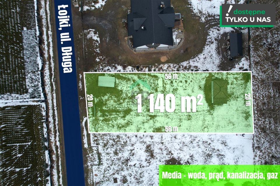 Działka budowlana Łojki