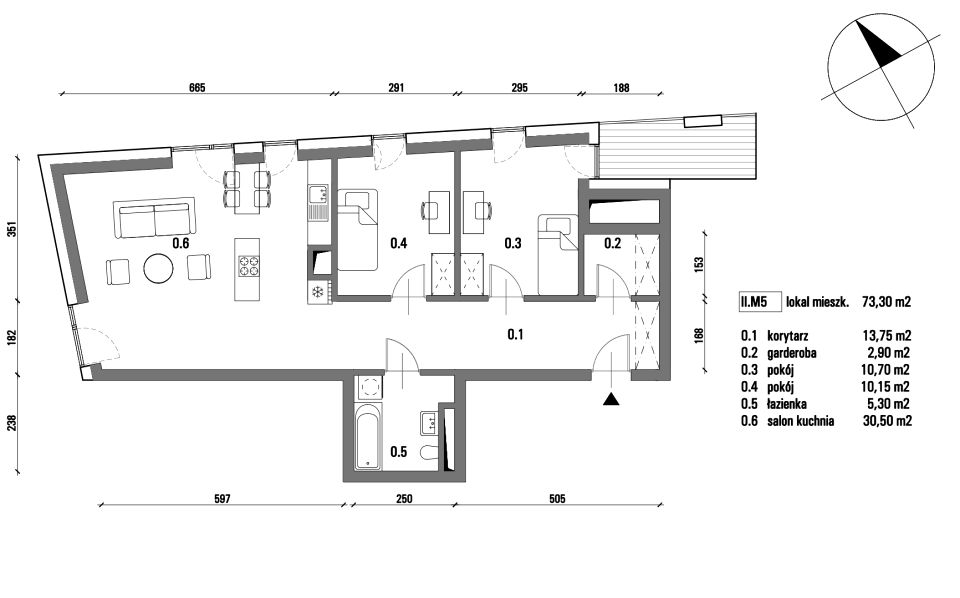 Mieszkanie Westerplatte, ul. Westerplatte 5a