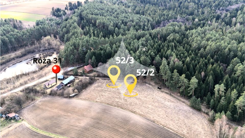 Działka budowlano-rolna Róża sprzedam