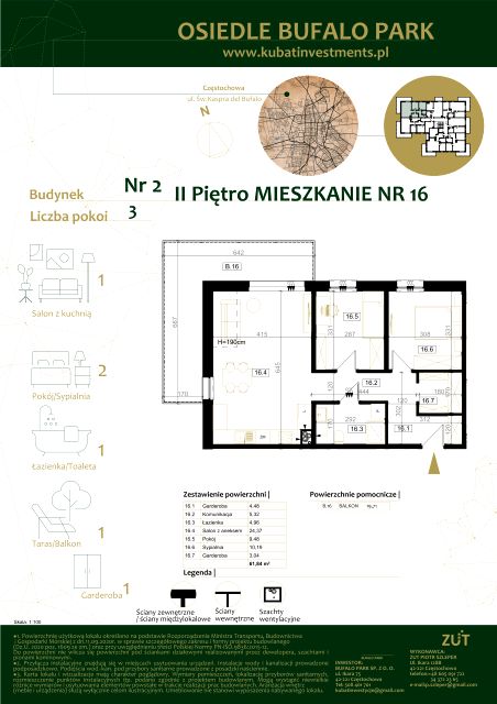 Mieszkanie Grabówka, ul. Kaspra del Bufalo
