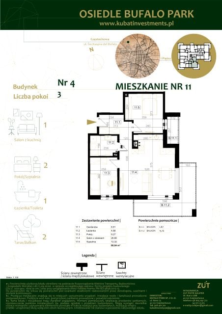 Mieszkanie Grabówka, ul. Kaspra del Bufalo