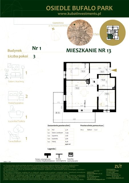 Mieszkanie Grabówka, ul. Kaspra del Bufalo