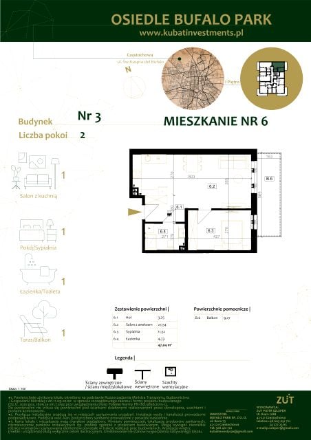 Mieszkanie Grabówka, ul. Kaspra del Bufalo
