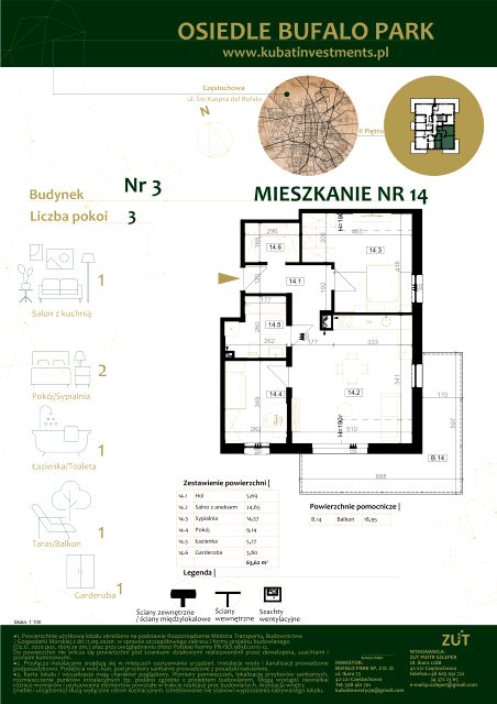Mieszkanie Grabówka, ul. Kaspra del Bufalo