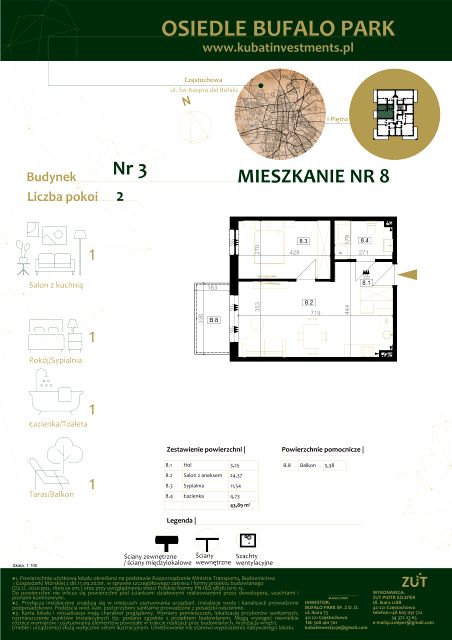Mieszkanie Grabówka, ul. Kaspra del Bufalo