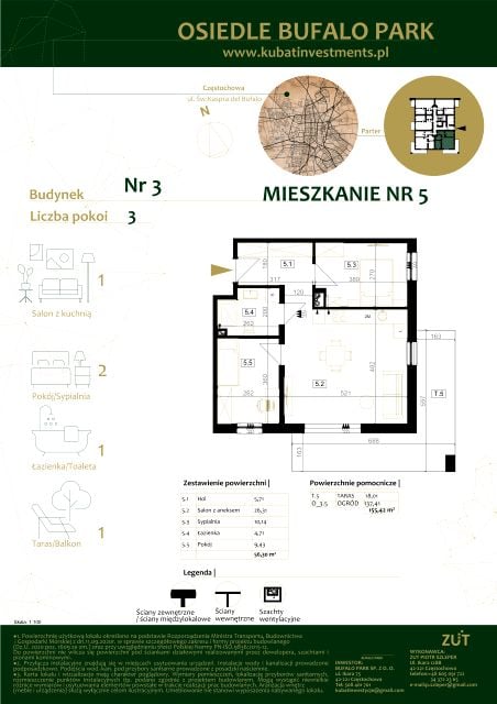 Mieszkanie Grabówka, ul. Kaspra del Bufalo