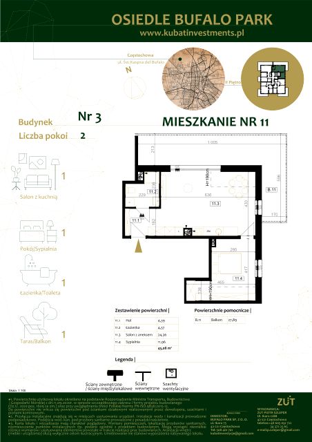 Mieszkanie Grabówka, ul. Kaspra del Bufalo