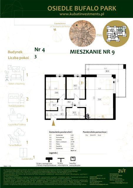 Mieszkanie Grabówka, ul. Kaspra del Bufalo