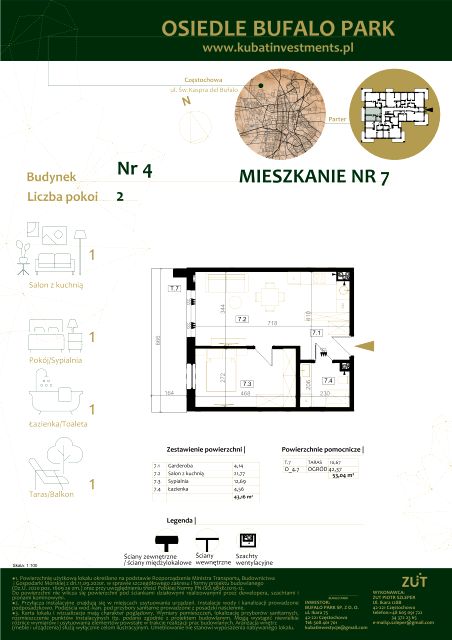 Mieszkanie Grabówka, ul. Kaspra del Bufalo