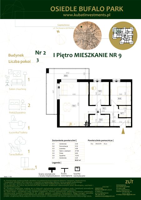 Mieszkanie Grabówka, ul. Kaspra del Bufalo