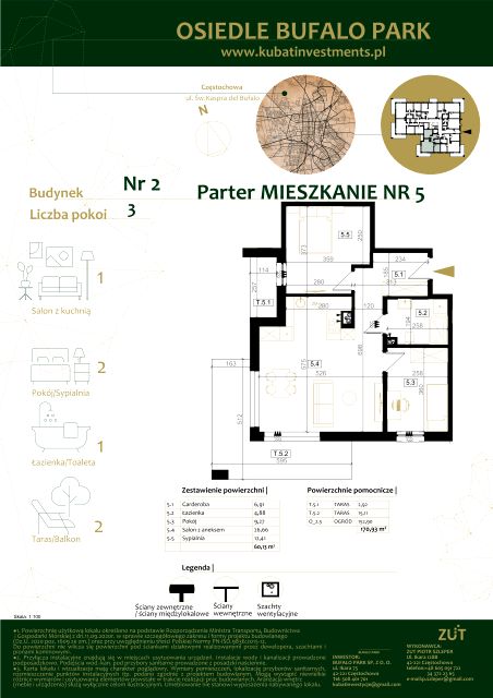Mieszkanie Grabówka, ul. Kaspra del Bufalo
