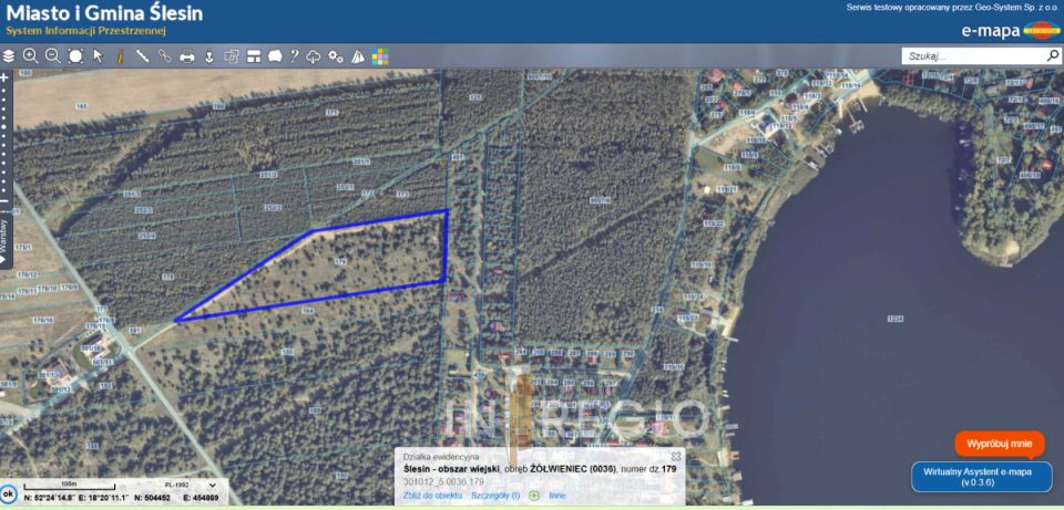 Działka budowlana Ślesin