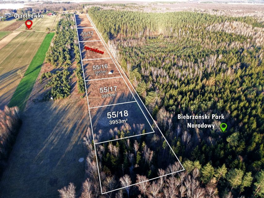 Pusta działka Orzechówka