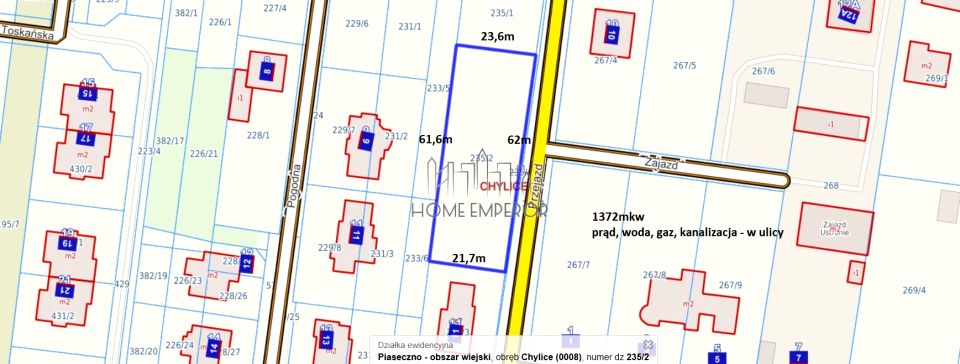 Działka budowlana Chylice