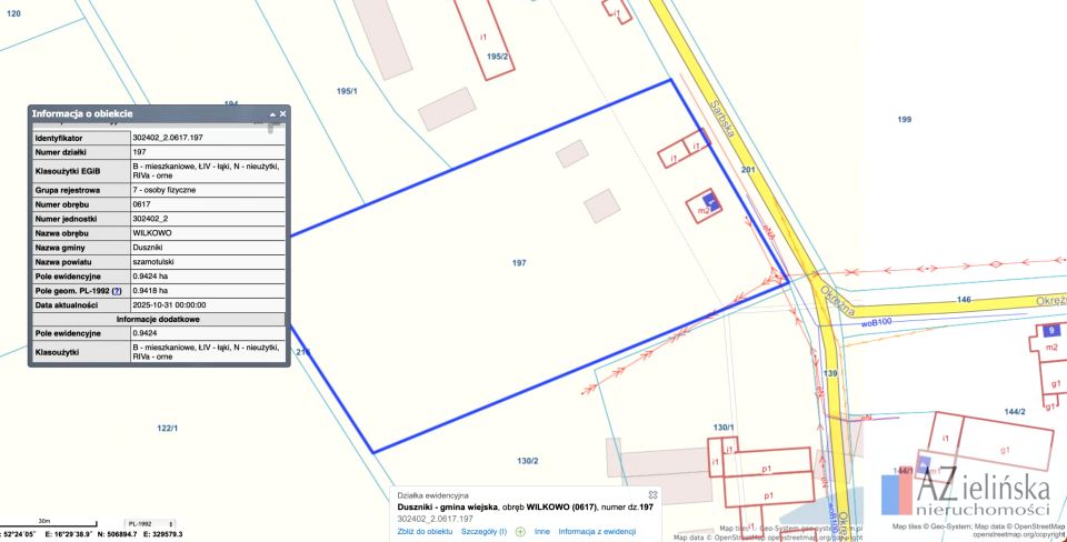 Działka inna Wilkowo