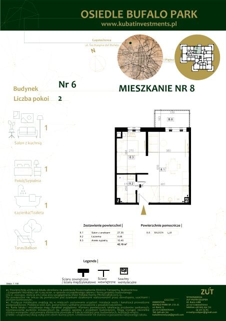 Mieszkanie Grabówka, ul. Kaspra del Bufalo