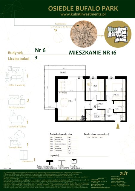 Mieszkanie Grabówka, ul. Kaspra del Bufalo