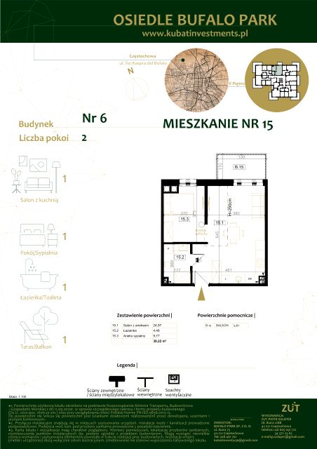 Mieszkanie Grabówka, ul. Kaspra del Bufalo