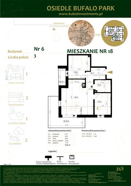 Mieszkanie Grabówka, ul. Kaspra del Bufalo