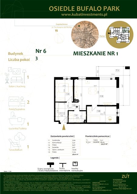 Mieszkanie Grabówka, ul. Kaspra del Bufalo