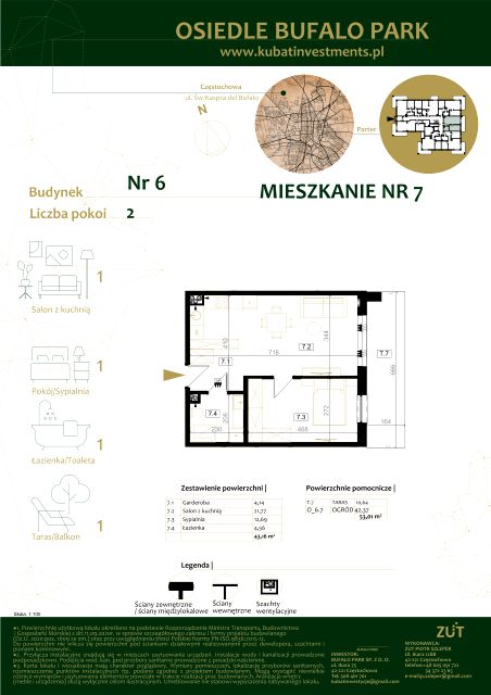 Mieszkanie Grabówka, ul. Kaspra del Bufalo