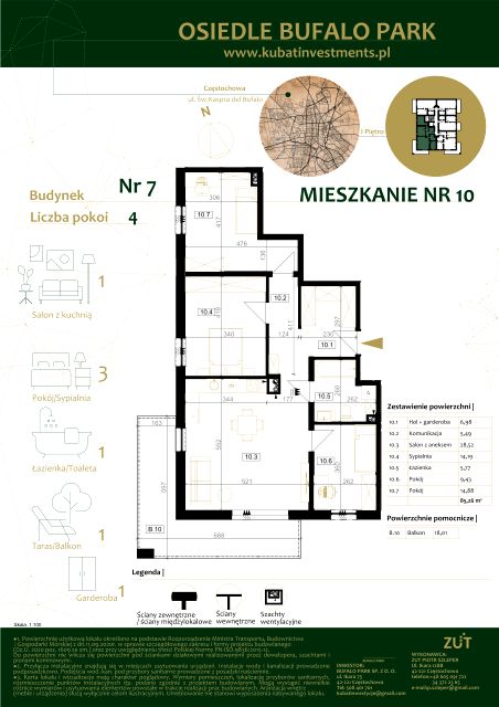 Mieszkanie Grabówka, ul. Kaspra del Bufalo