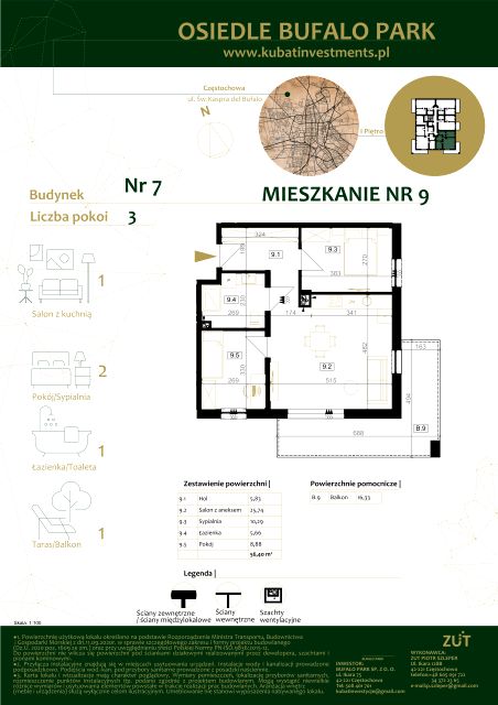 Mieszkanie Grabówka, ul. Kaspra del Bufalo