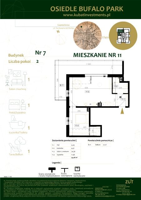 Mieszkanie Grabówka, ul. Kaspra del Bufalo