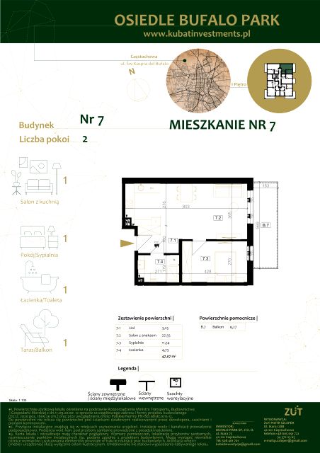 Mieszkanie Grabówka, ul. Kaspra del Bufalo