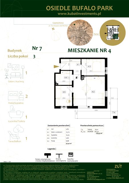 Mieszkanie Grabówka, ul. Kaspra del Bufalo