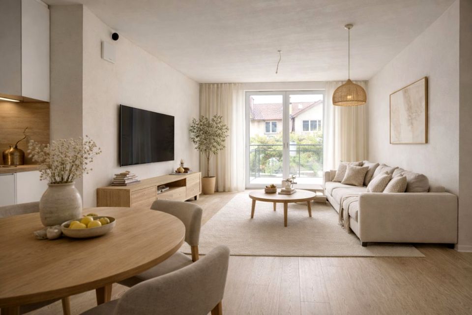 Mieszkanie apartamentowiec nad jeziorem