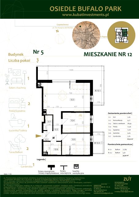 Mieszkanie Grabówka, ul. Kaspra del Bufalo