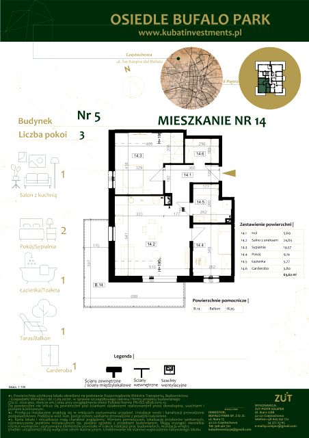Mieszkanie Grabówka, ul. Kaspra del Bufalo