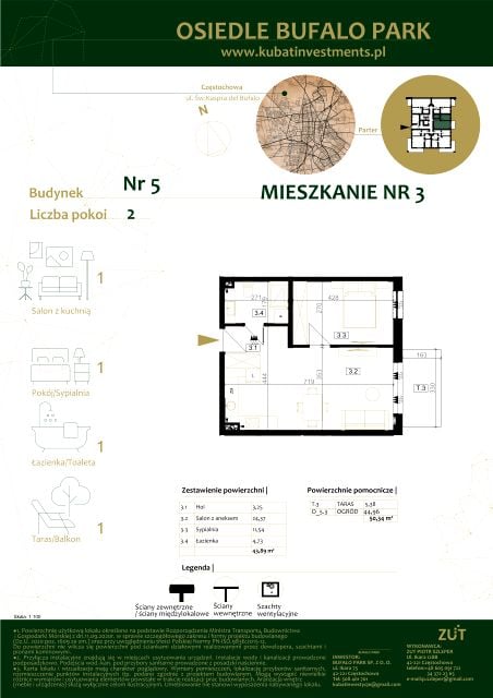 Mieszkanie Grabówka, ul. Kaspra del Bufalo