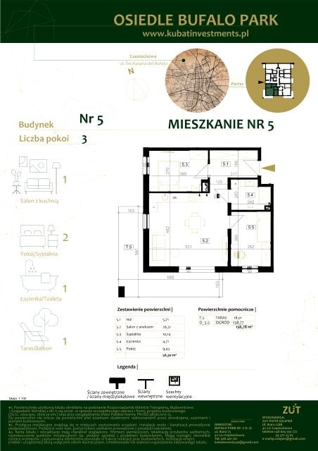 Mieszkanie Grabówka, ul. Kaspra del Bufalo