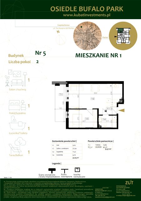 Mieszkanie Grabówka, ul. Kaspra del Bufalo