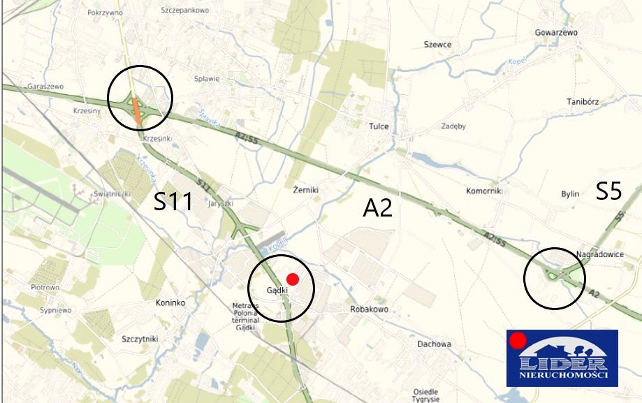 Działka przemysłowa Gądki